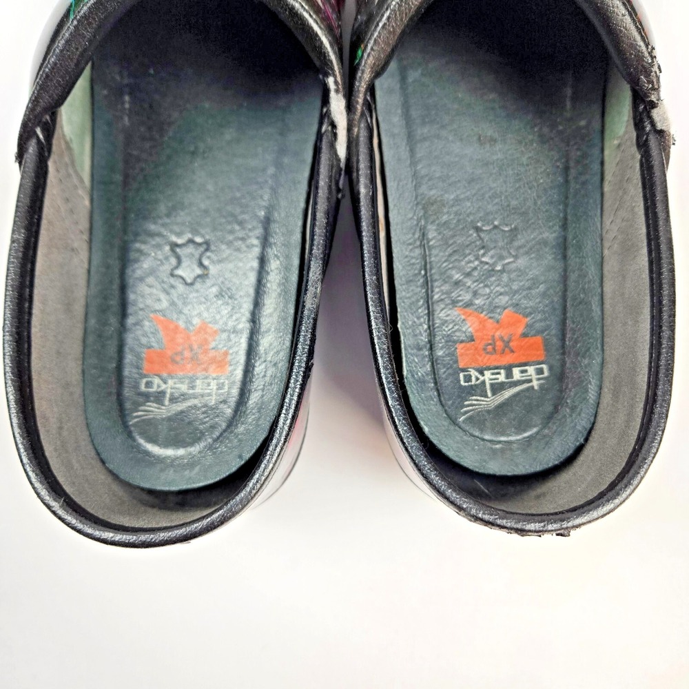 Dansko XP 2.0 Paint Splatter Patent Clogs Sz 41‎ Non Slip Nursing Shoes - Picture 6 of 8